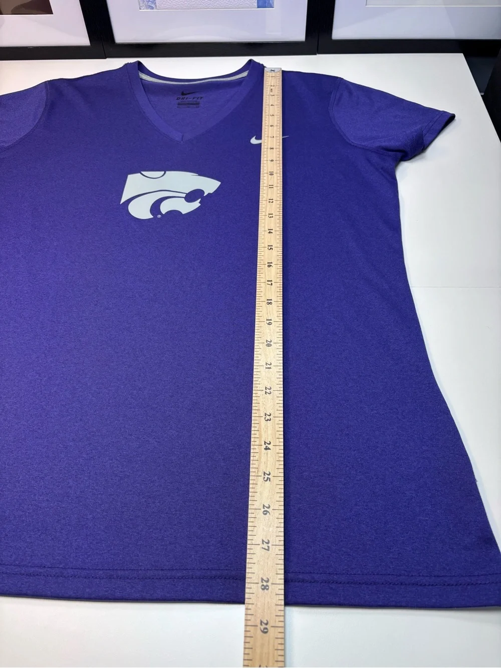 Nike Men’s Purple Dri-FIT V-Neck Short Sleeve Shirt with Wildcats Logo NWOT XL